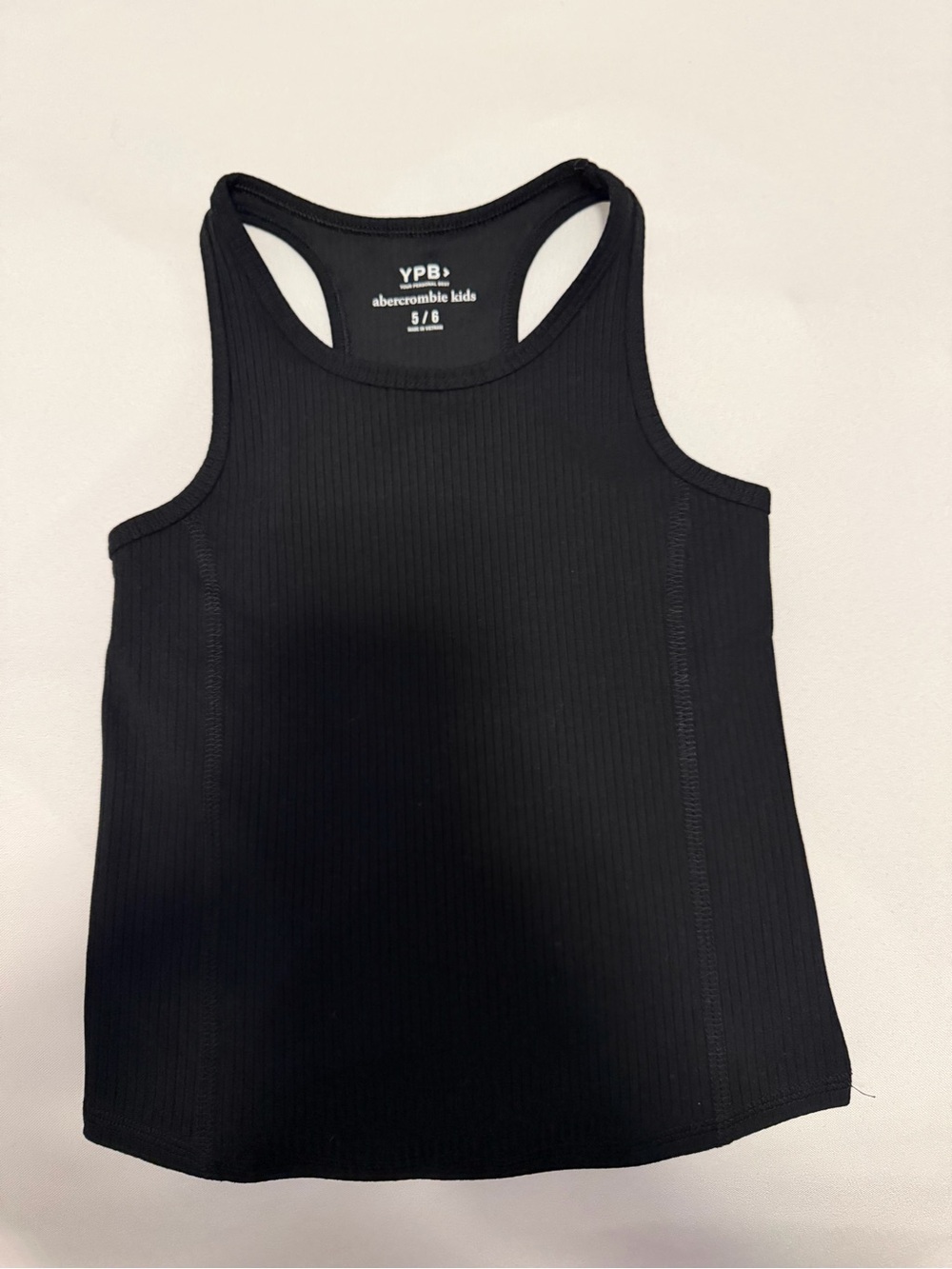 abercrombie kids Black Ribbed Tank with Racerback